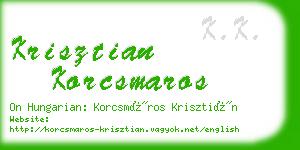 krisztian korcsmaros business card